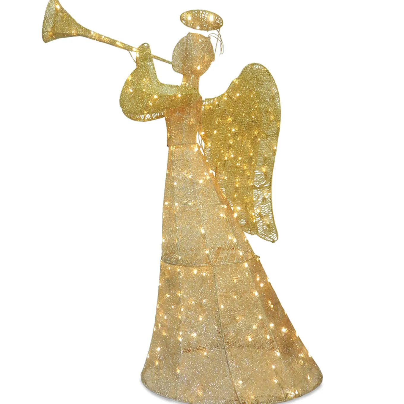 60 in. Champagne Angel Decoration with LED Lights