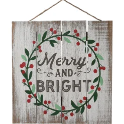 13 in. Christmas Holiday Wall Sign