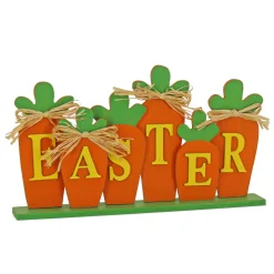 14 in. Easter Carrot Sign Table Decoration