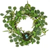 20 in. Easter Wreath Decorated with Spring Blooms and Pastel Eggs