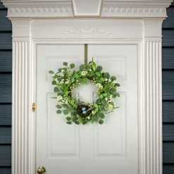 20 in. Easter Wreath Decorated with Spring Blooms and Pastel Eggs
