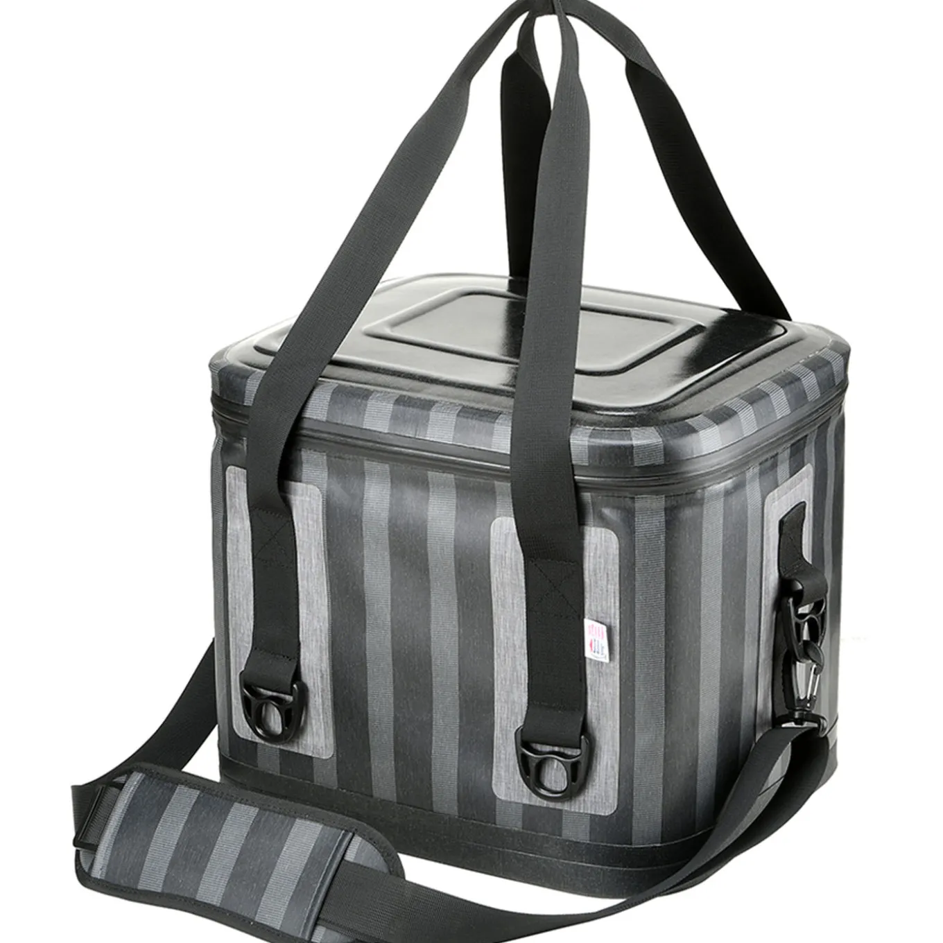 11 in. Easy Tote Soft Cooler Gray Striped