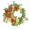 24 in. Fall Wreath with Hydrangea and Rose