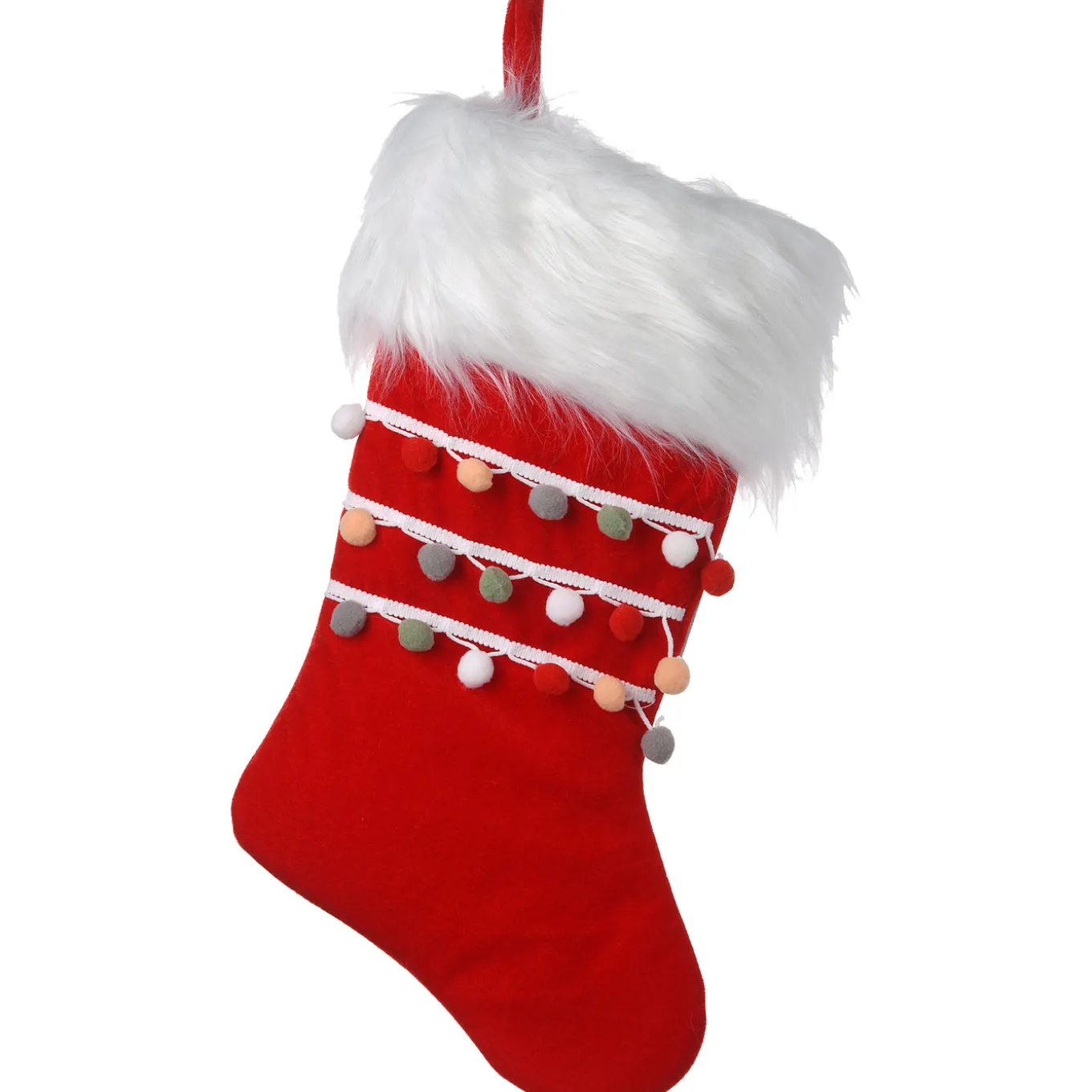 19 in. General Store Collection Red Velvet Stocking