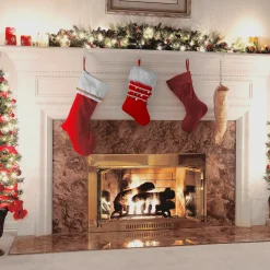 19 in. General Store Collection Red Velvet Stocking