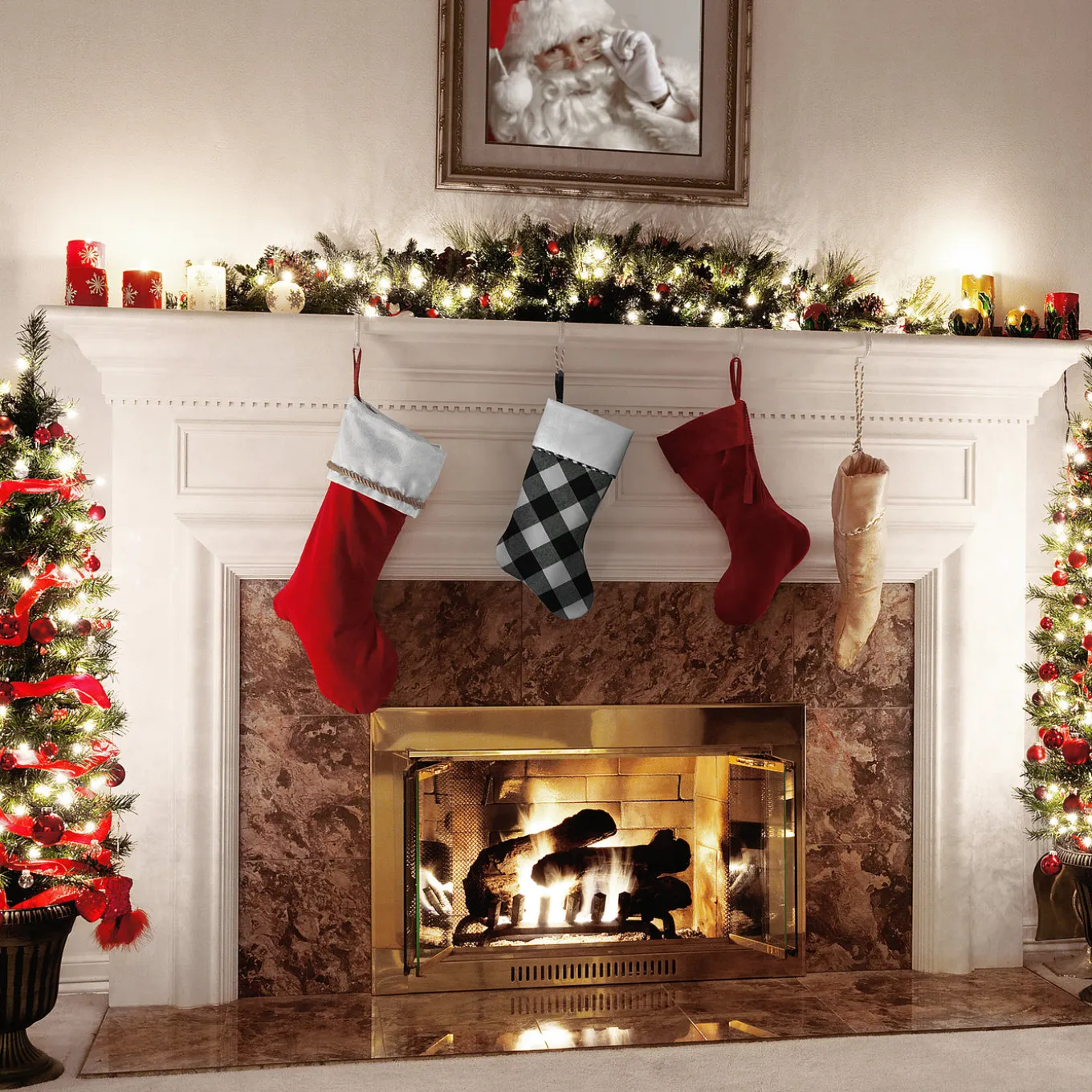 19 in. General Store Collection Plaid Stocking