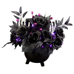 19 in. Halloween Bad to the Bone Centerpiece with LED Lights