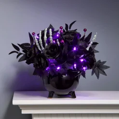 19 in. Halloween Bad to the Bone Centerpiece with LED Lights