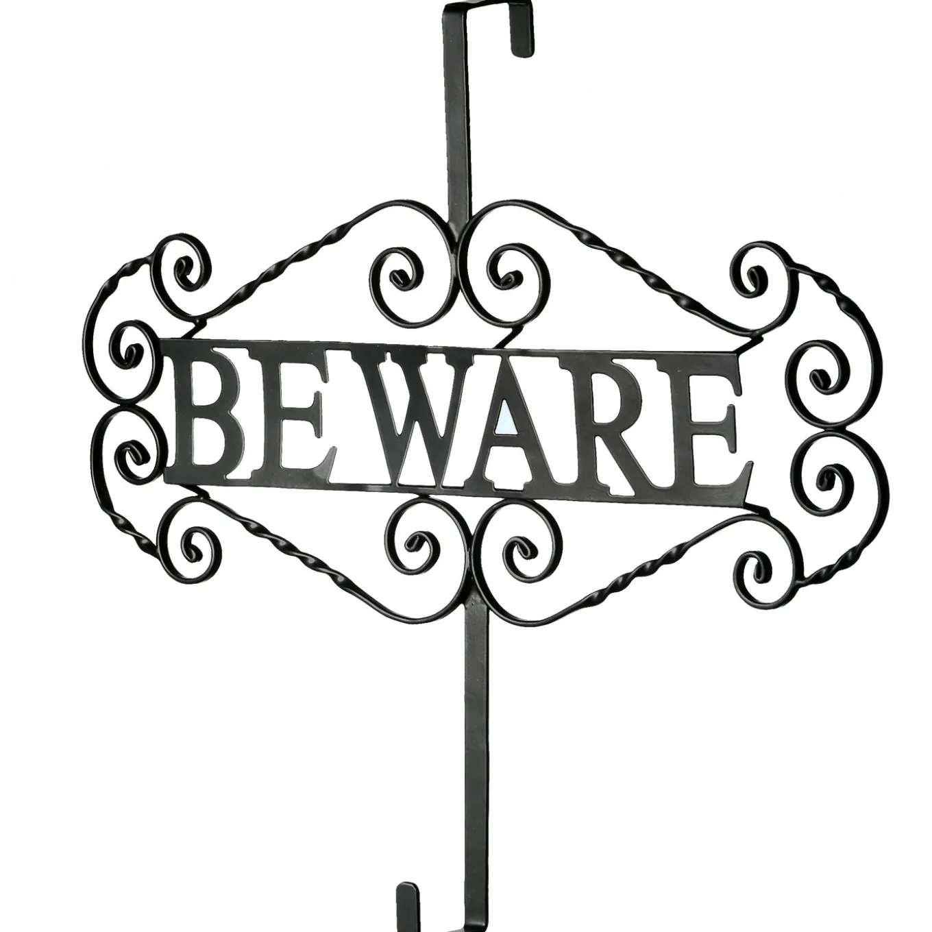 16 in. Halloween Beware Wreath Hanger