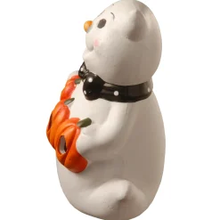 6 in. Halloween BOO Smiling Ghost Decoration with LED Lights