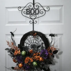 17 in. Halloween Boo Wreath Hange