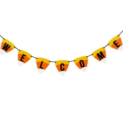 31 in. Halloween Candy Corn Welcome Hanging Banner
