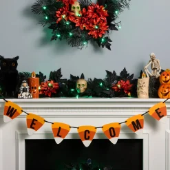 31 in. Halloween Candy Corn Welcome Hanging Banner
