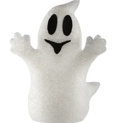 9 in. Halloween Changes Color White Ghost Decoration with LED Lights