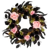 24 in. Halloween Cute and Creep Wreath and LED Lights