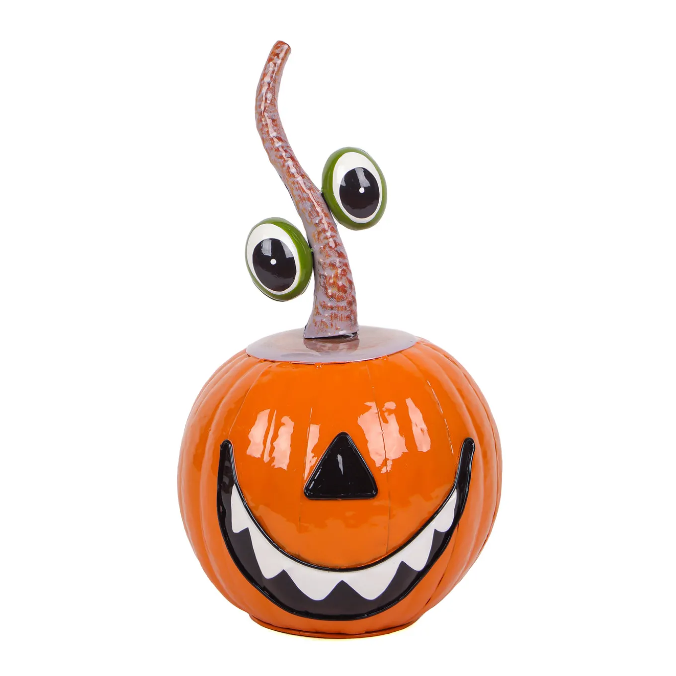 15 in. Halloween Floating Eyes Metal Pumpkin Decoration