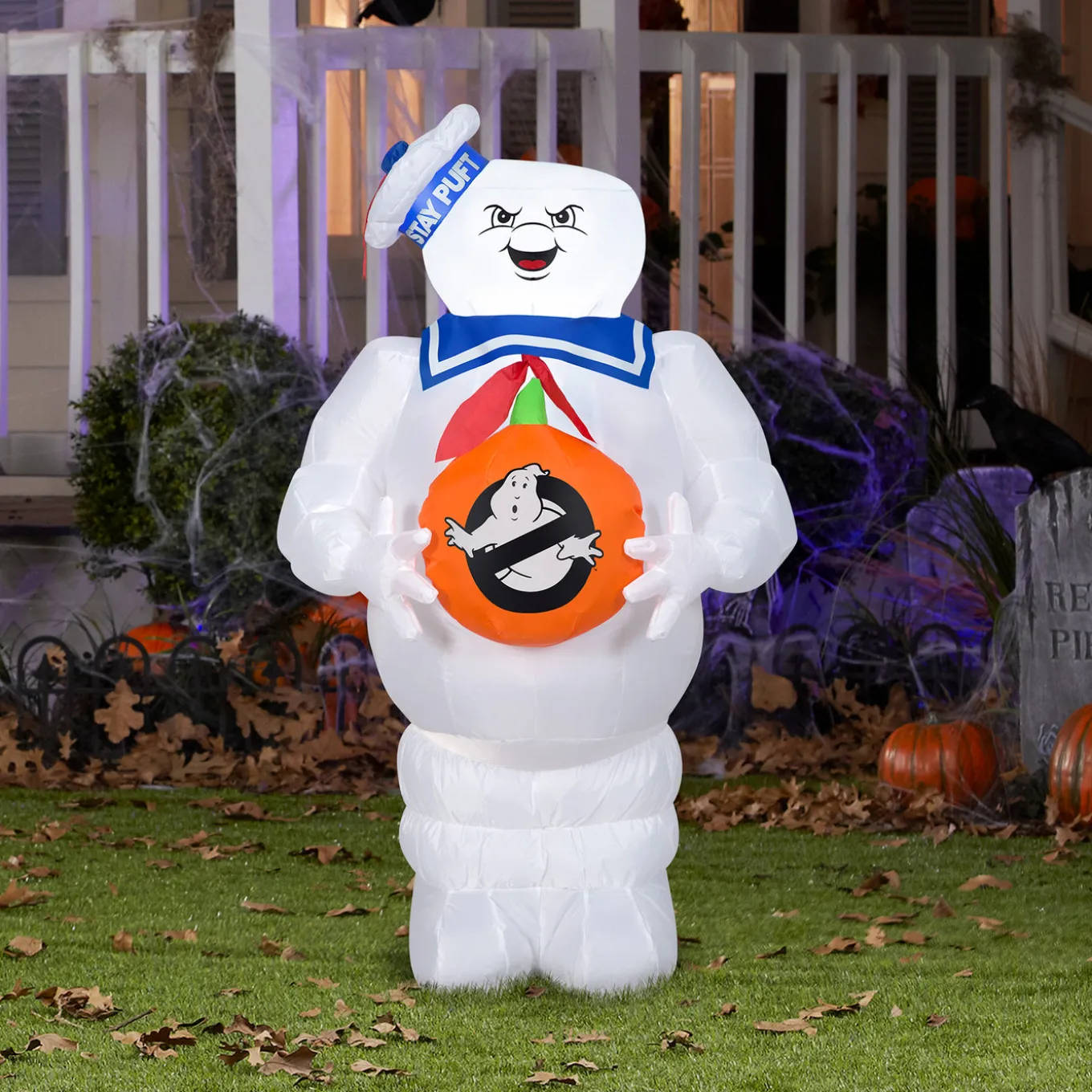 42 in. Halloween Ghostbusters Marshmallow Man Inflatable Decoration