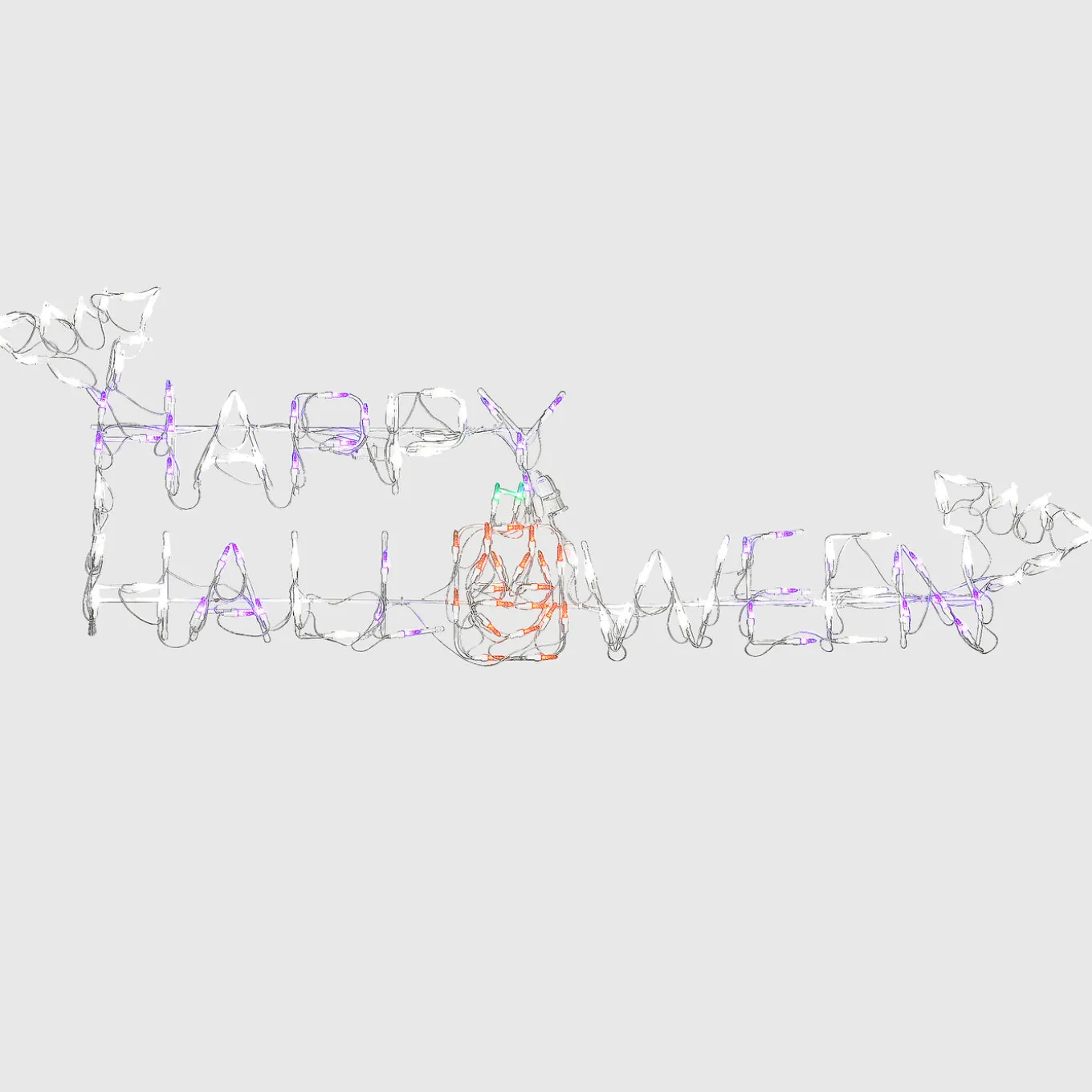 57 in. Halloween Happy Halloween Sign Lighted Sign Decoration with LED Lights