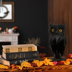 11 in. Halloween Lifelike Owl Tabletop Decoration