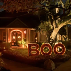 47 in. Halloween Pre-Lit BOO Outdoor Lawn Decoration with LED Lights