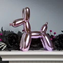 11 in. Halloween Purple Balloon Dog Figurine