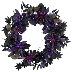 24 in. Halloween Scare in the Air Wreath with LED Lights