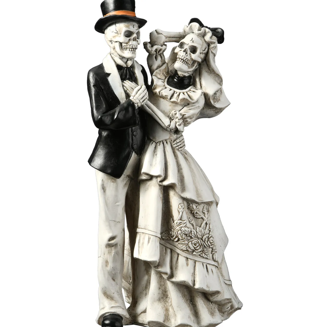 11 in. Halloween Skeleton Bride and Groom Decoration