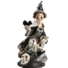 10 in. Halloween Spooky Witch on a Broom Decoration