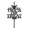 19 in. Halloween Trick or Treat Metal Wreath Hanger