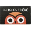 30 in. Halloween WHOS THERE Owl Doormat Decoration