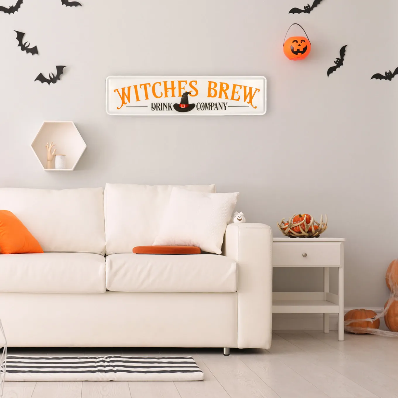 31 in. Halloween Witches Brew Drink Company Hanging Wall Decoration