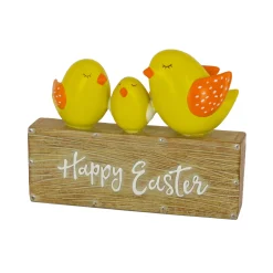 6 in. Happy Easter Table Decoration Decorated with 3 Chicks