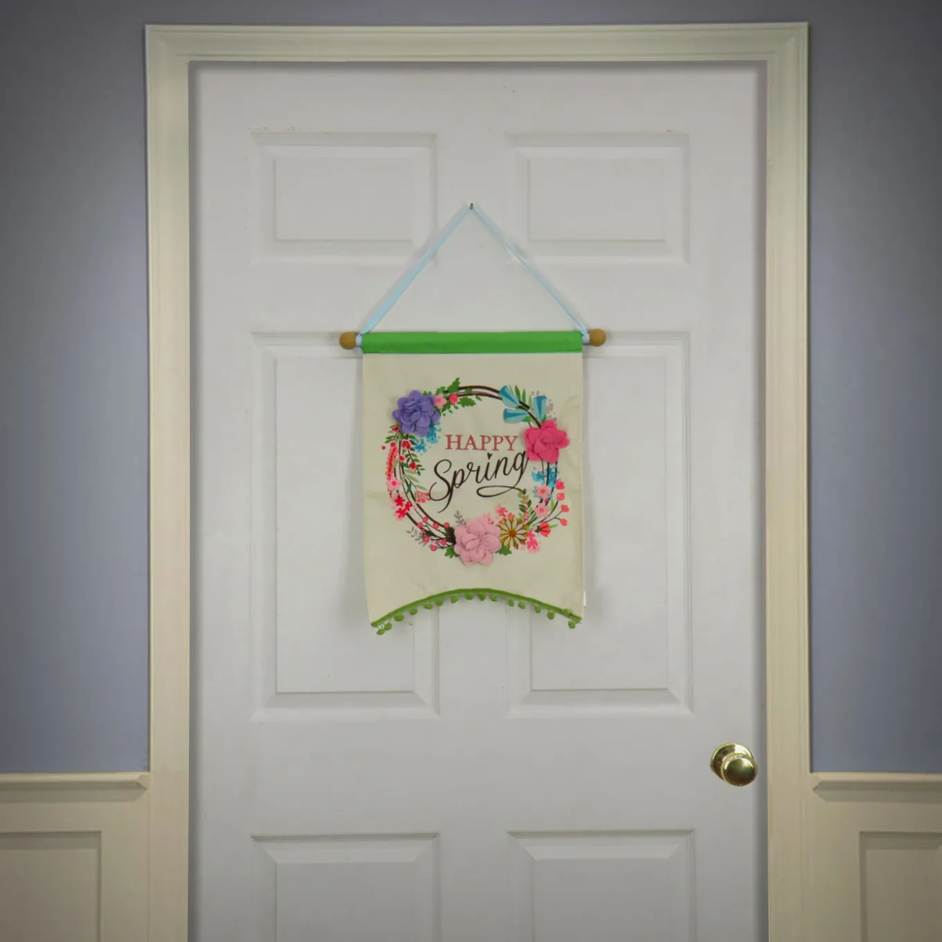 18 in. Happy Spring Hanging Banner Decoration