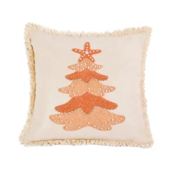 18 in. HGTV Home Collection Coastal Christmas Pillow