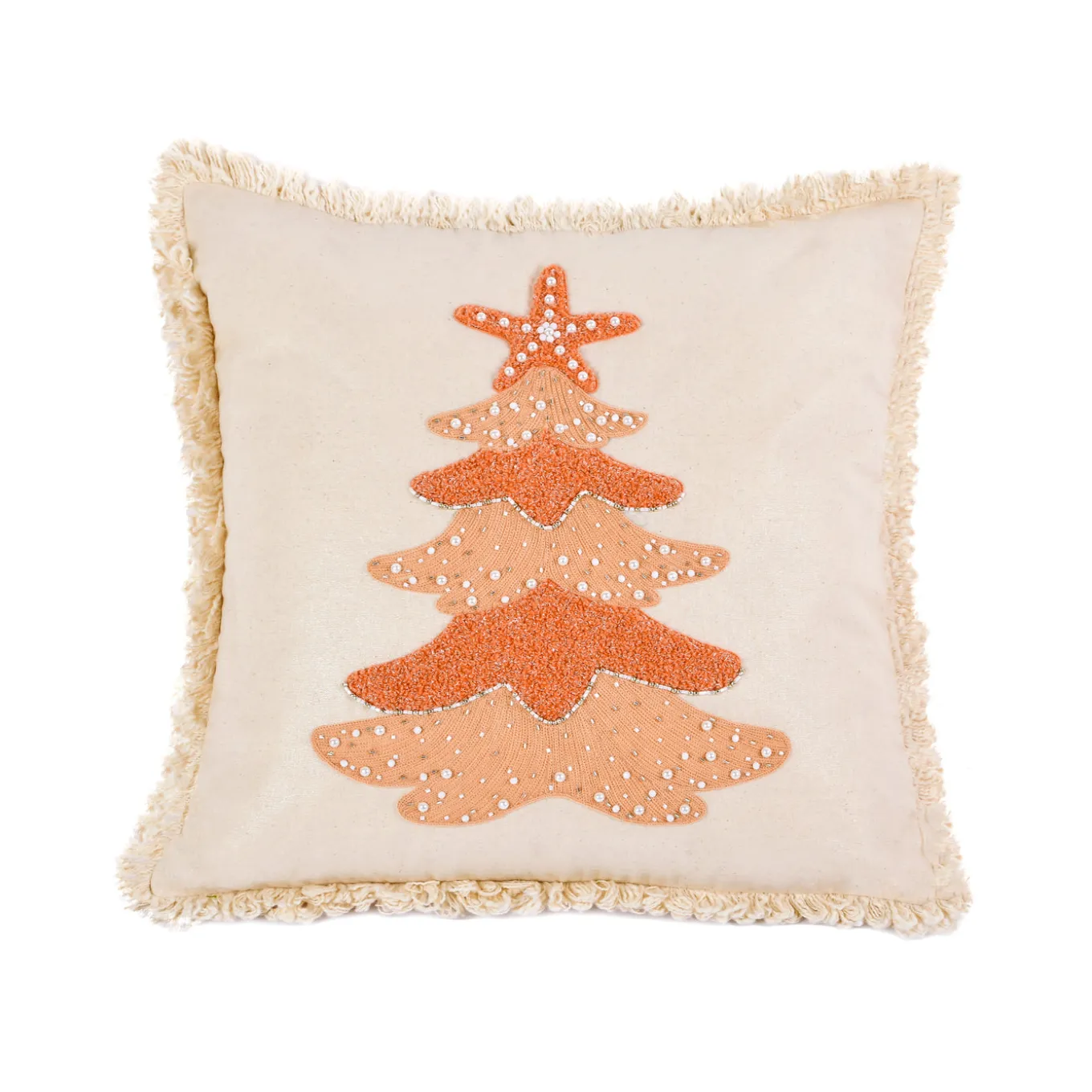 18 in. HGTV Home Collection Coastal Christmas Pillow