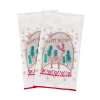 18 in. HGTV Home Collection Christmas Snow Globe Guest Towel Pair