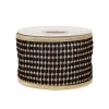 3 in. HGTV Home Collection Carmel Jacquard Double-Sided Ribbon, Black
