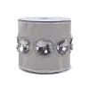 4 in. HGTV Home Collection Sequin Beaded Taffeta Ribbon, Gray