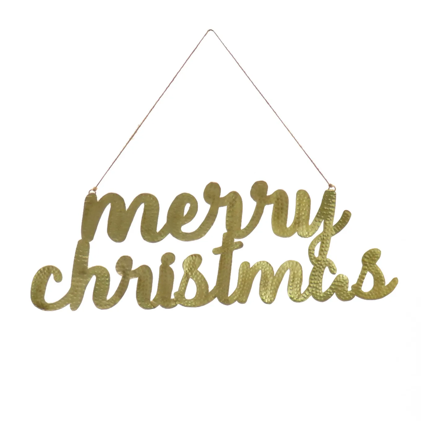 19 in. HGTV Home Collection Merry Christmas Metal Wall Decoration