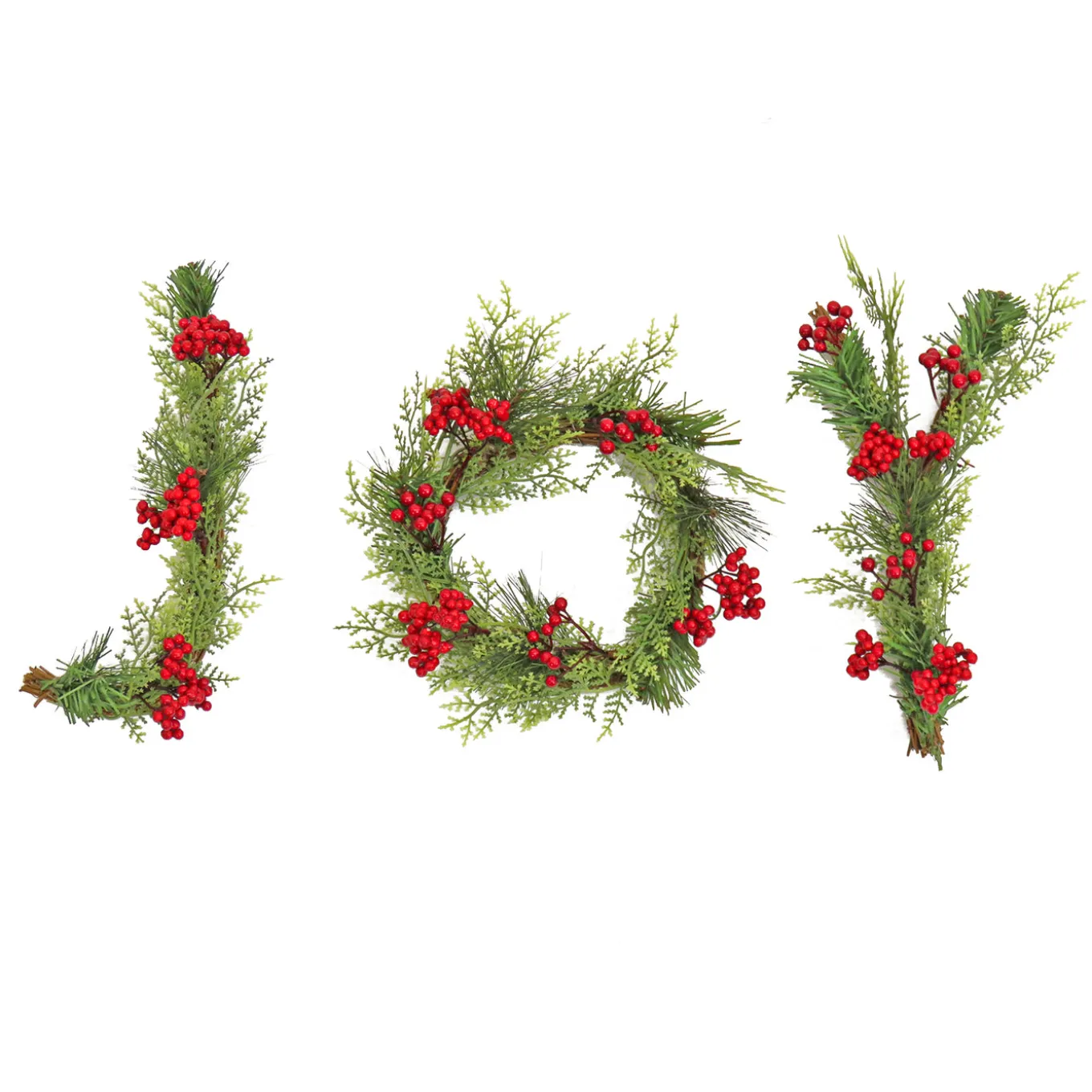 5 in. HGTV Home Collection Evergreen JOY Wall Decoration