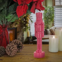 12 in. HGTV Home Collection Nutcracker Christmas Decor, Pink