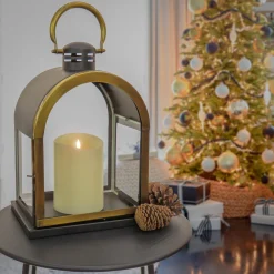 18 in. HGTV Home Collection Antique Bronze Dome Lantern, Small