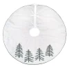 52 in. HGTV Home Collection Embroidered Evergreens Tree Skirt