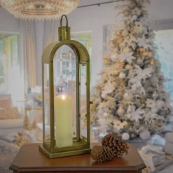 22 in. HGTV Home Collection Antique Bronze Arched Lantern, Medium