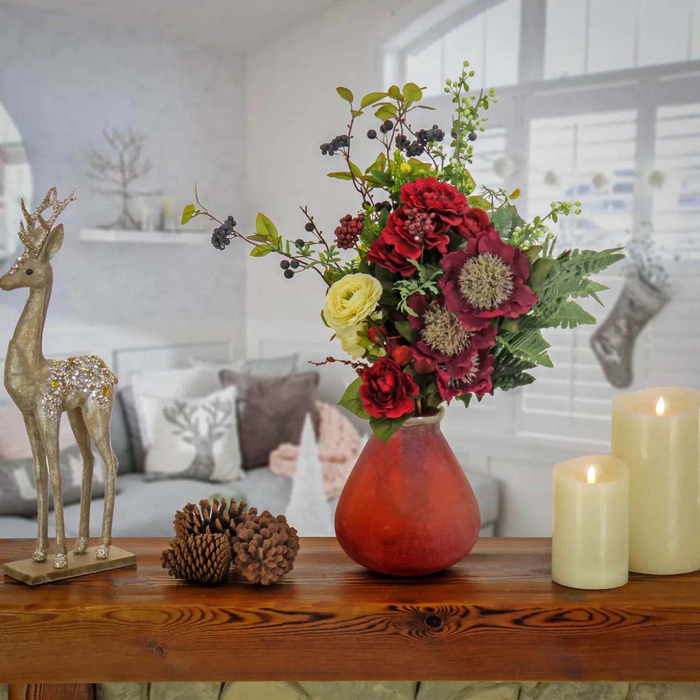 9 in. HGTV Home Collection Buried Vase, Rust