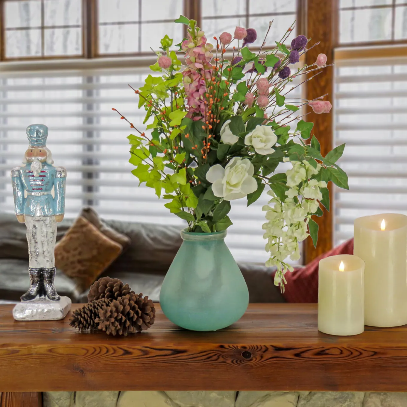 9 in. HGTV Home Collection Buried Vase, Turquoise