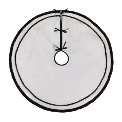 52 in. HGTV Home Collection White Tree Skirt with Black Trim
