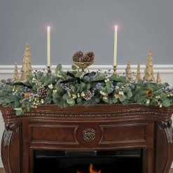 60 in. HGTV Home Collection Swiss Chic Mantle Swag