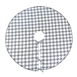 48 in. HGTV Home Collection Black White Ric Rac Border Tree Skirt