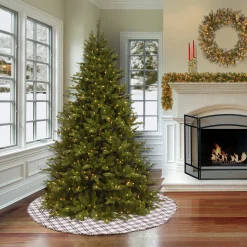 48 in. HGTV Home Collection Black White Ric Rac Border Tree Skirt